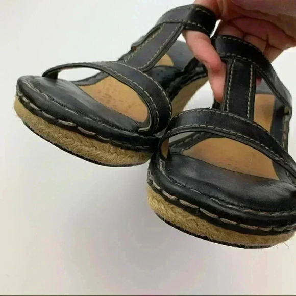 Born sandals 8 39 M/W black leather Espadrilles - Picture 9 of 13